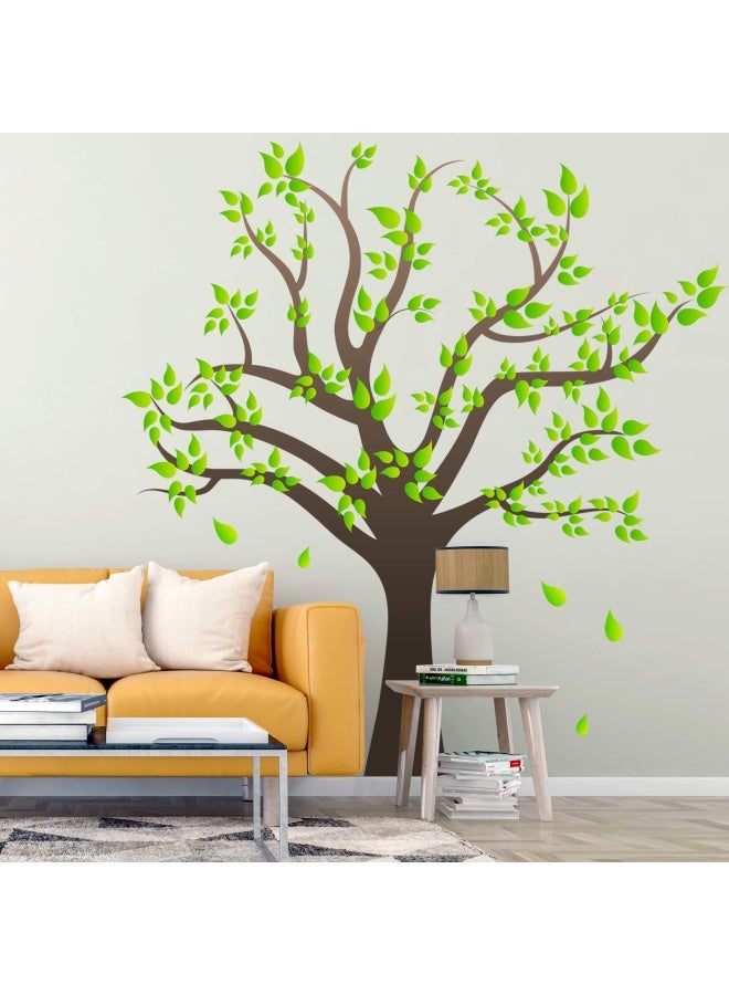 Amaonm Removable Cartoon Giant Brown Tree Wall Decals Diy Leaves Wall Sticker Peel And Stick Wall Decor For Nursery Kids Girls Nursery Room Bedroom Living Room Offices Kindergarten Decorationtree  - Image 4