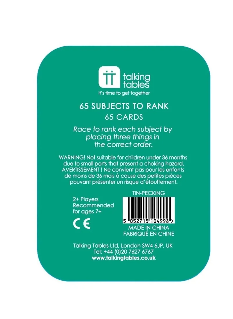 Talking Tables Pecking Order In A Tin