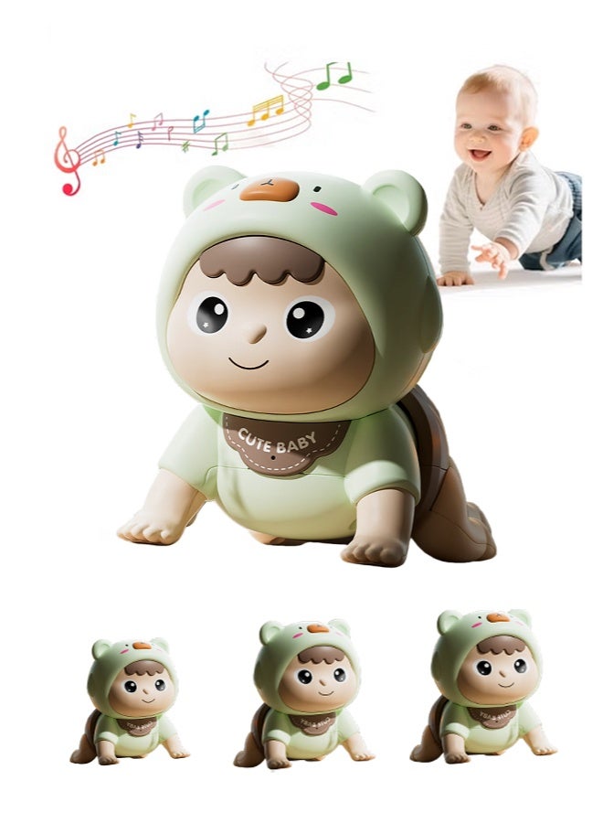 لعبة الزحف للأطفال، لعبة الزحف الكهربائية للأطفال الصغار، ألعاب موسيقية للأطفال الرضع، لعبة وقت البطن، لعبة التطوير الحسي، لعبة تعليمية للتعلم المبكر مع الضوء والصوت، دمية زحف ممتعة للطفل الزحف، هدية مثالية للأطفال بعمر 18 شهرًا فما فوق - Image 1