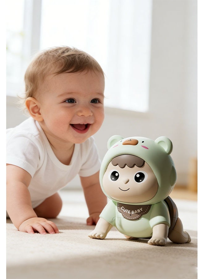 لعبة الزحف للأطفال، لعبة الزحف الكهربائية للأطفال الصغار، ألعاب موسيقية للأطفال الرضع، لعبة وقت البطن، لعبة التطوير الحسي، لعبة تعليمية للتعلم المبكر مع الضوء والصوت، دمية زحف ممتعة للطفل الزحف، هدية مثالية للأطفال بعمر 18 شهرًا فما فوق - Image 3