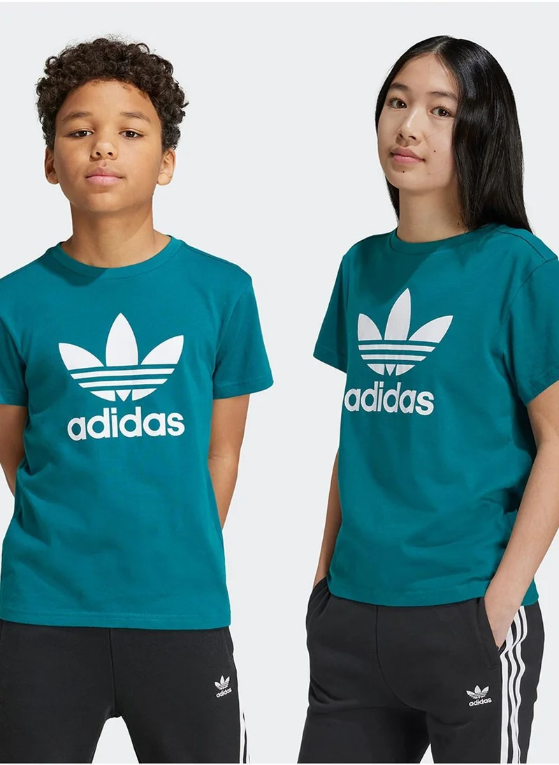 adidas تيشيرت تريفويل أوريجينالز للأطفال - أزرق