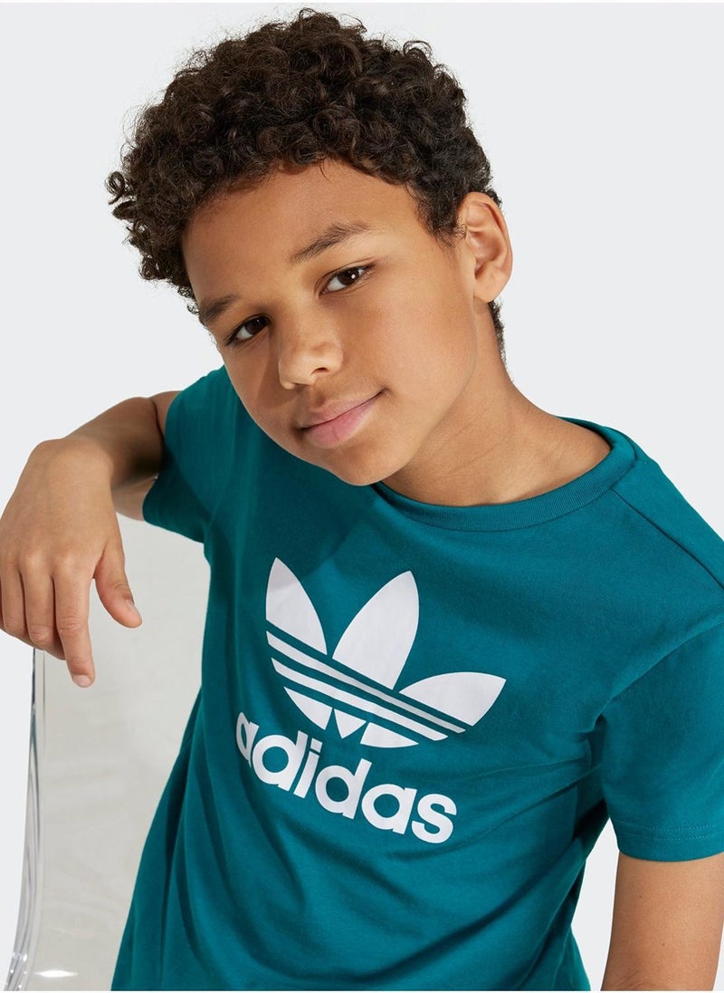 اديداس اوريجينالز تيشيرت تريفويل أوريجينالز للأطفال - أزرق - Image 3