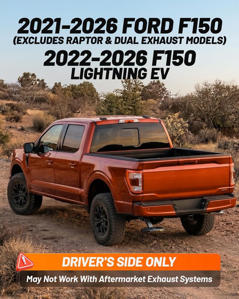 WOLFBOX Retractable Bed Step for 2021-2026 Ford F-150/Lightning EV - 330 LBS Heavy-Duty Non-Slip Aluminum Tailgate Step - Image 2