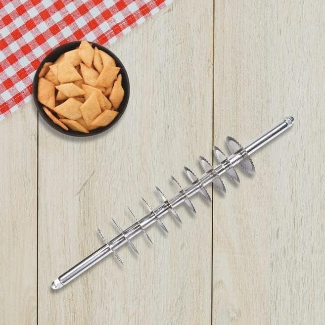 JUICIQ Stainless Steel MultiWheel Dough Cutter Adjustable Pastry Pasta Cutting Tool for Even Strips HeavyDuty ProfessionalGrade Kitchen Utensil for Bakers Chefs - Image 4