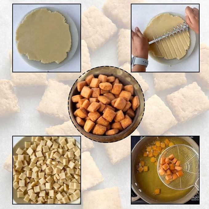 JUICIQ Stainless Steel MultiWheel Dough Cutter Adjustable Pastry Pasta Cutting Tool for Even Strips HeavyDuty ProfessionalGrade Kitchen Utensil for Bakers Chefs - Image 5