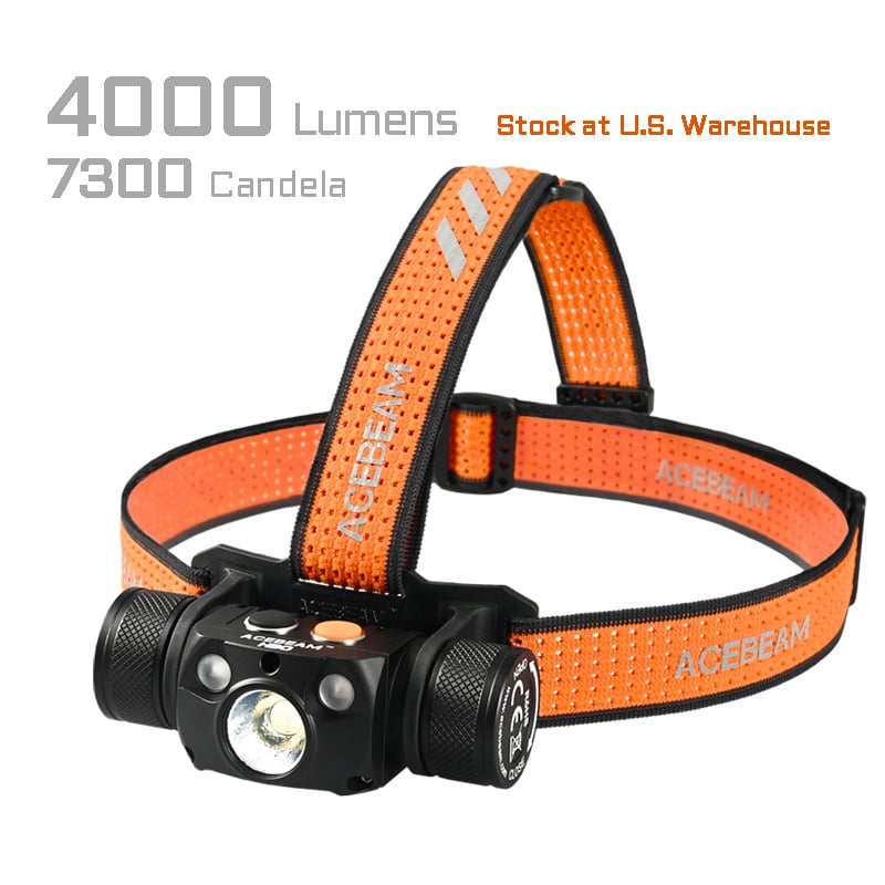 Acebeam H30 4000 Lumens High-Performance Headlamp, 5000mAh Rechargeable 21700 Battery, Dual Switch USB-C Power Bank Headlight (Outdoor Hiking, Emergency Camping, Professional Work) - Image 1