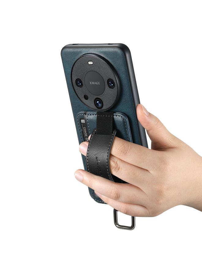 Suteni Case For Huawei Mate 60 Pro+ H13 Card Wallet Wrist Strap Holder PU Phone Case - Image 4