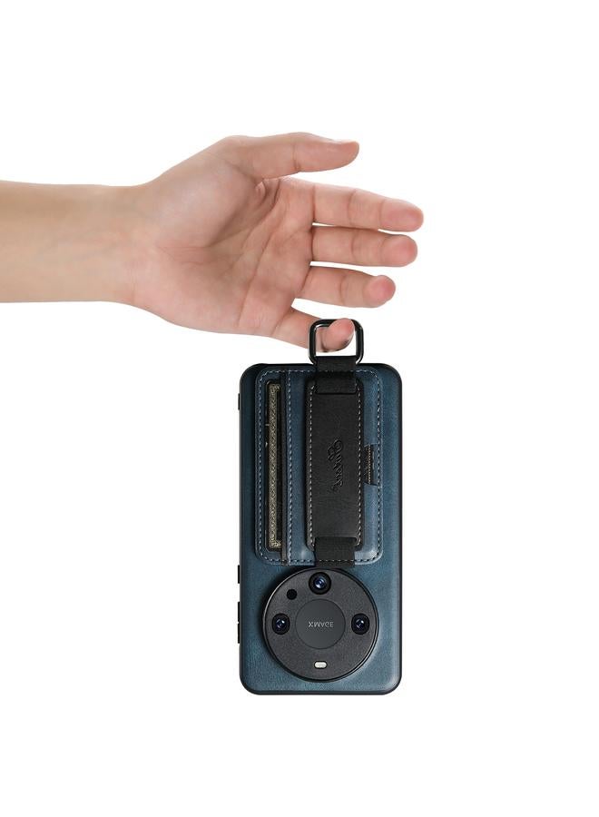 Suteni Case For Huawei Mate 60 Pro+ H13 Card Wallet Wrist Strap Holder PU Phone Case - Image 5