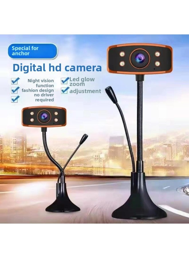 Smooth Sailing High Pole 720p Digital Camera Drive-free 2K HD Desktop Laptop Video With Wheat-Color:V8 Camera 720p (recommended)