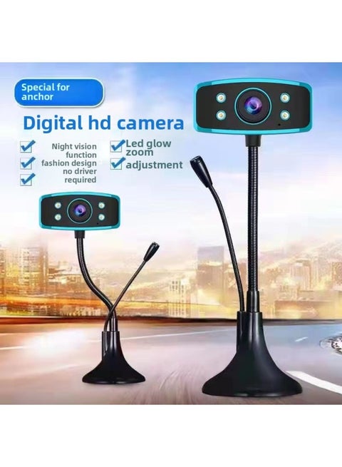 Smooth Sailing High Pole 720p Digital Camera Drive-free 2K HD Desktop Laptop Video With Wheat-Color:V8 Camera 720p (recommended)