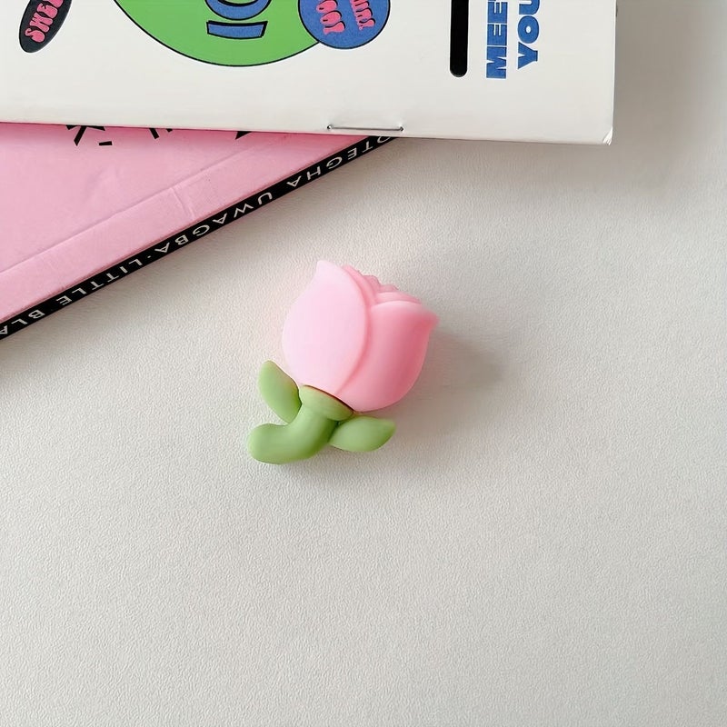 4 Pcs Tulip Pattern Cable Protector Decorate And Protect Your Phone Charger From Damage - Image 4