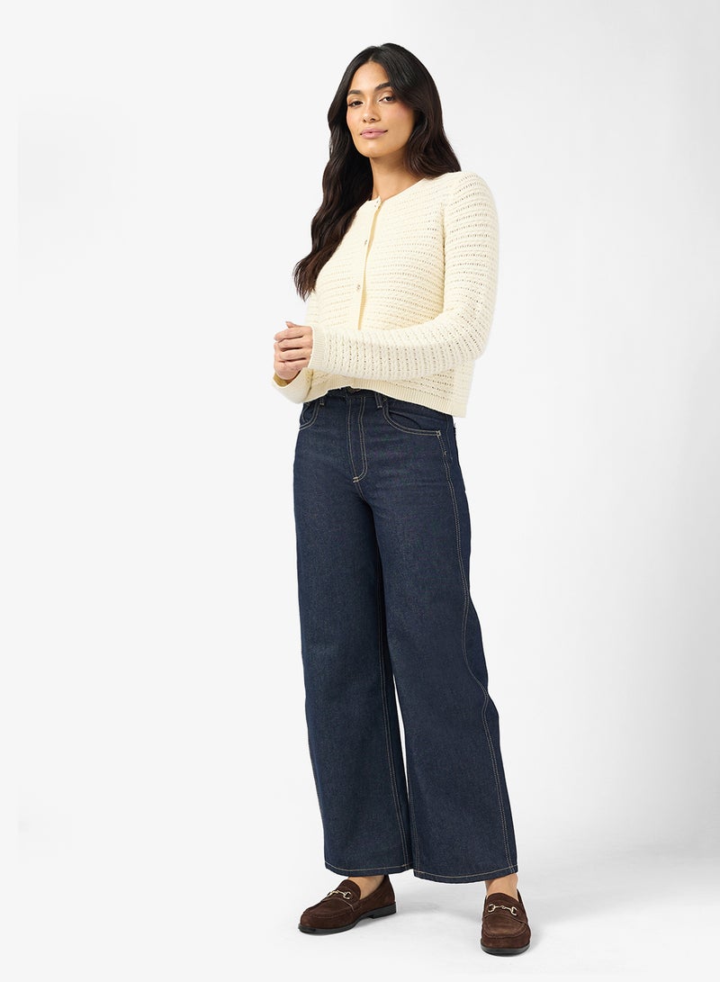 فيرو مودا كارديجان محبوك بياقة دائرية من فيمسوليل - Image 4