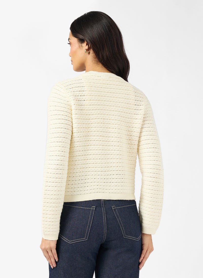 فيرو مودا كارديجان محبوك بياقة دائرية من فيمسوليل - Image 2