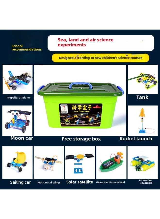Generic - Children's Science Experiment Suit Students Land, Sea And Air Diy Handmade Science And Technology Small Production School Gift Toys Wholesale-Specification:Engineering Series (8 Standards + 37 Extended Experiments) Color Box Version - Image 1