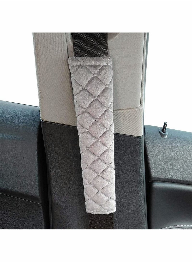 Excefore 2Pcs Car Seat Belt Cover Pads, Shoulder Seatbelt Pads Cover, Safety Belt Strap Shoulder Pad for Adults and Children(Gray)  - Image 5