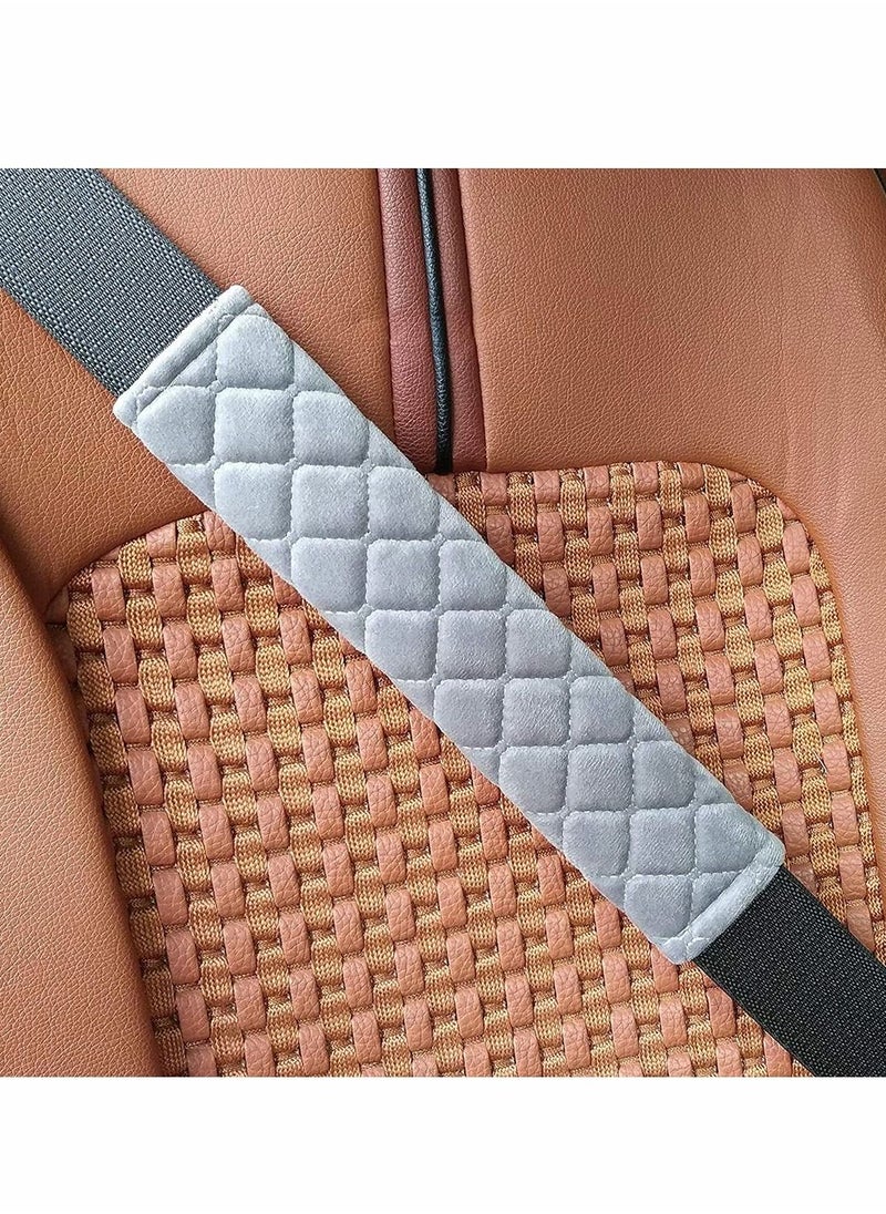 Excefore 2Pcs Car Seat Belt Cover Pads, Shoulder Seatbelt Pads Cover, Safety Belt Strap Shoulder Pad for Adults and Children(Gray)  - Image 2