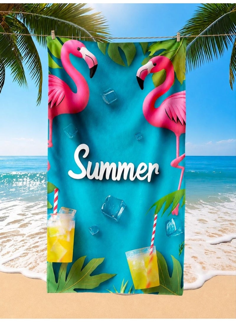 Microfiber Quick Dry Beach Blanket, Towel, Suitable For Swimming,Travel, Camping,Yoga Mat Outings Summer Beach Essentials - Image 1