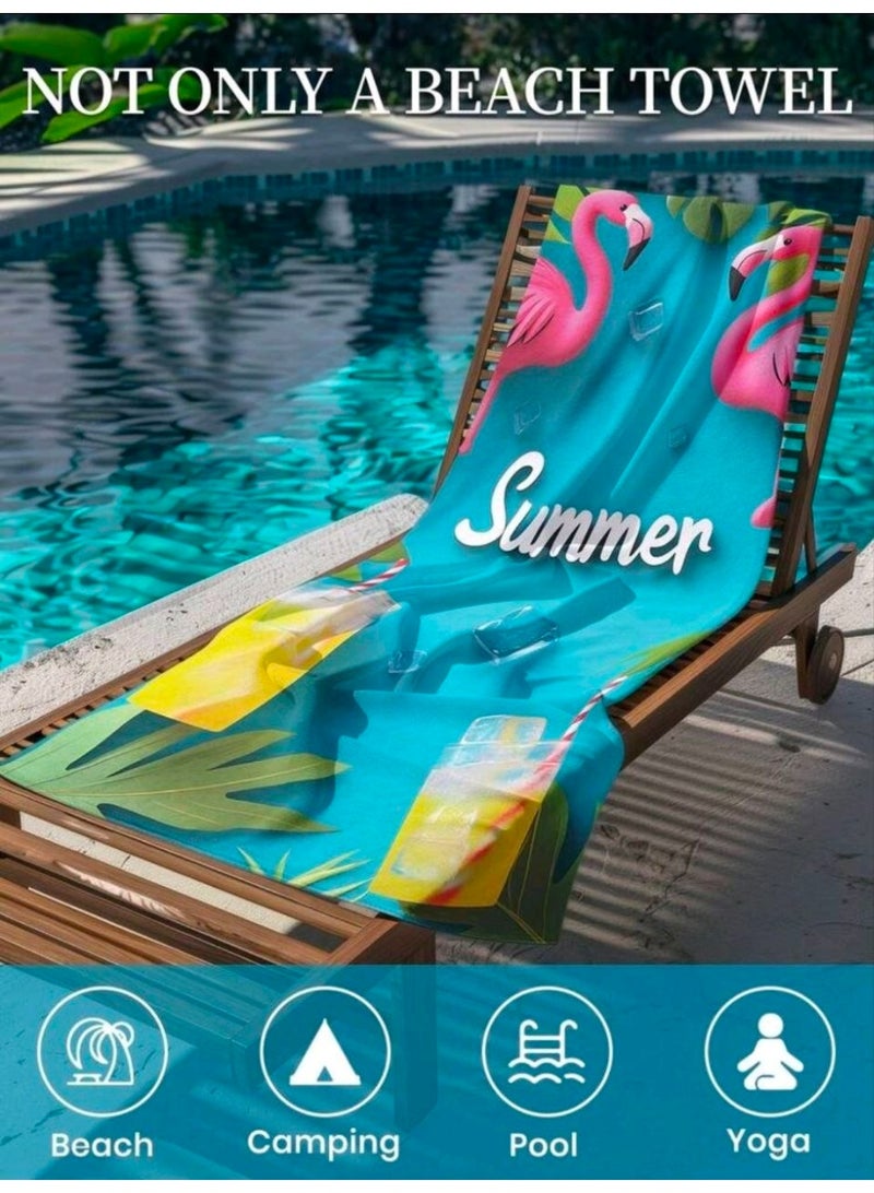 Microfiber Quick Dry Beach Blanket, Towel, Suitable For Swimming,Travel, Camping,Yoga Mat Outings Summer Beach Essentials - Image 5