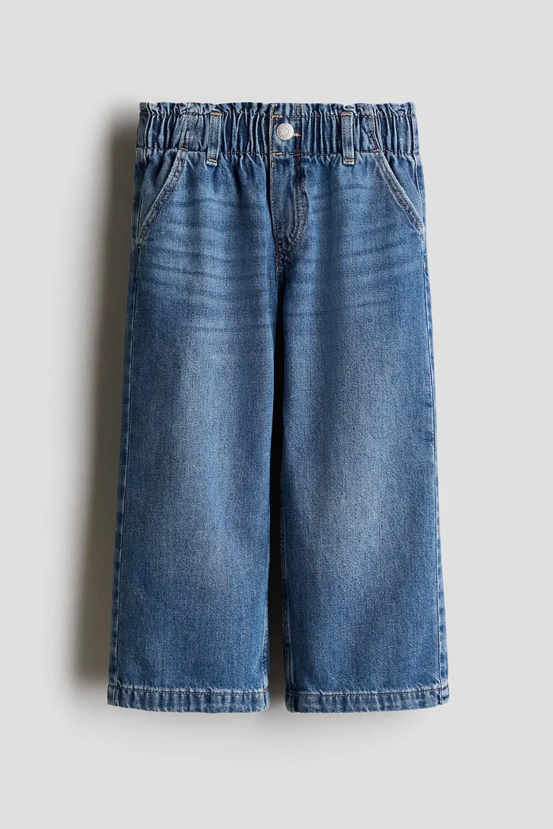 H&M Wide Leg Paper Bag Jeans