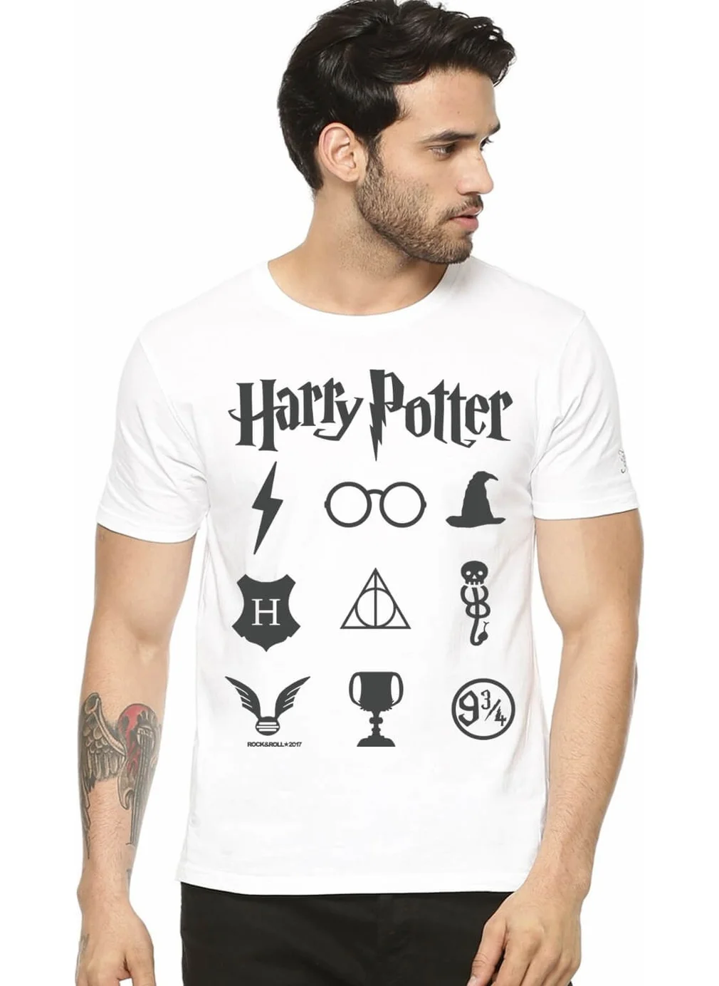 روك اند رول HP Symbols White Short Sleeve T-Shirt