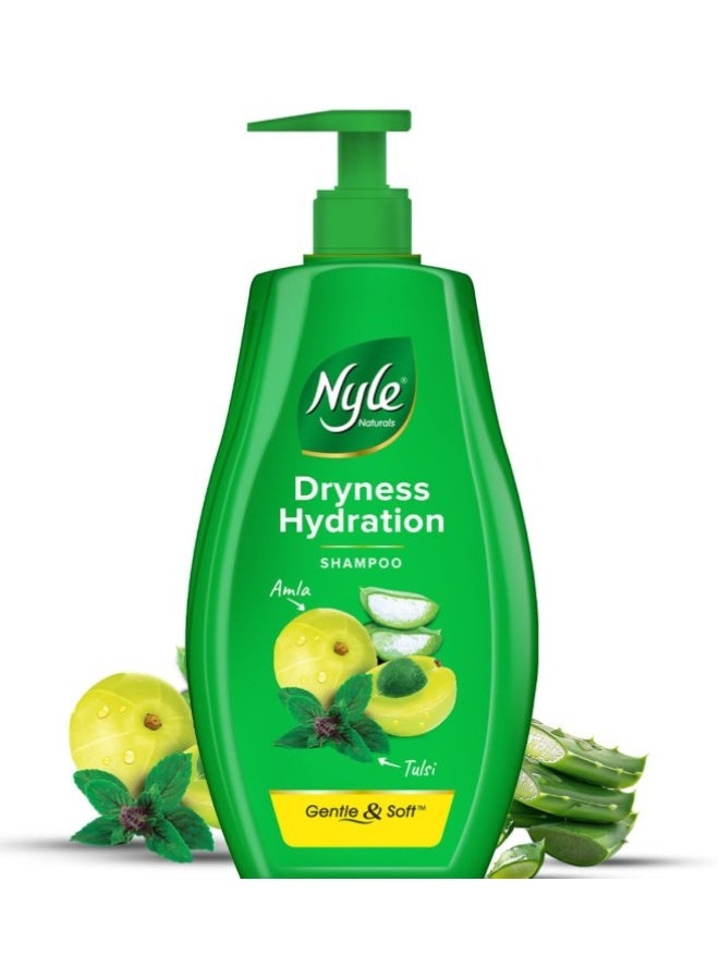 نايل شامبو نايل ناتشورالز المرطب للبشرة الجافة، مع خلاصة الريحان والأملا والصبار، شامبو لطيف وناعم، متوازن الحموضة وخالٍ من البارابين، للرجال والنساء، 800 مل - Image 1