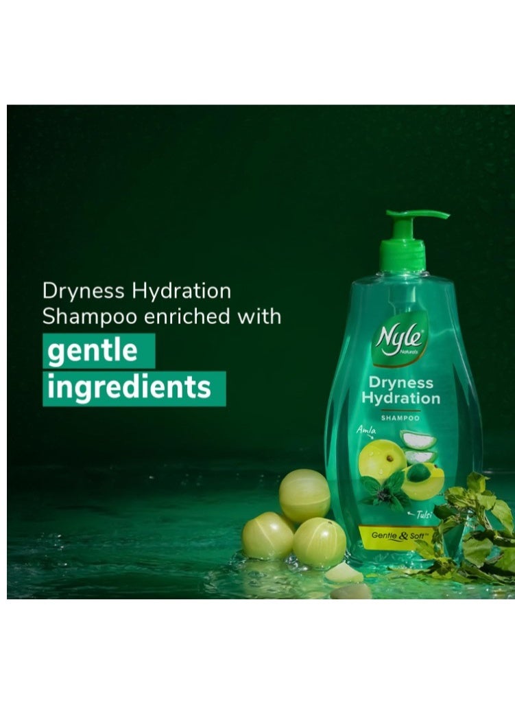 نايل شامبو نايل ناتشورالز المرطب للبشرة الجافة، مع خلاصة الريحان والأملا والصبار، شامبو لطيف وناعم، متوازن الحموضة وخالٍ من البارابين، للرجال والنساء، 800 مل - Image 2