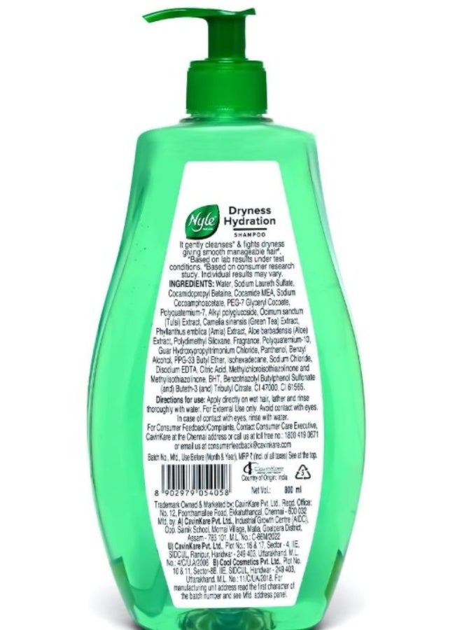 نايل شامبو نايل ناتشورالز المرطب للبشرة الجافة، مع خلاصة الريحان والأملا والصبار، شامبو لطيف وناعم، متوازن الحموضة وخالٍ من البارابين، للرجال والنساء، 800 مل - Image 3