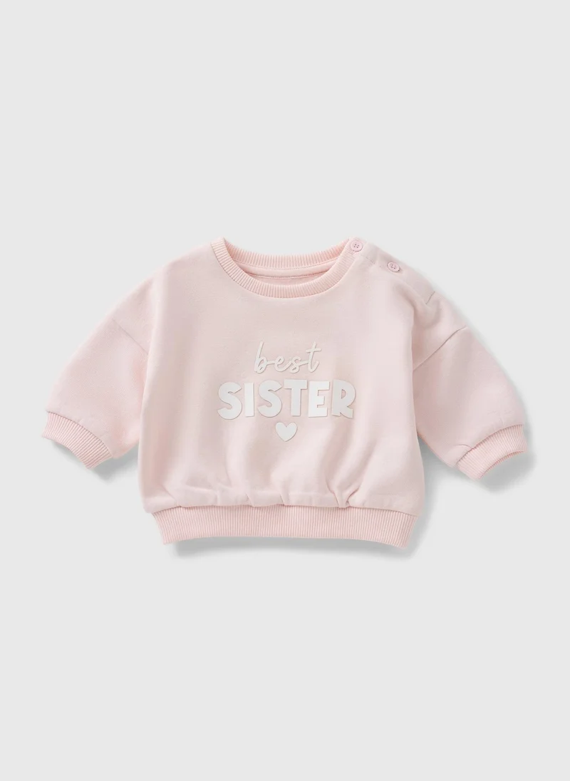 Matalan Baby Pink Best Sister Sweatshirt