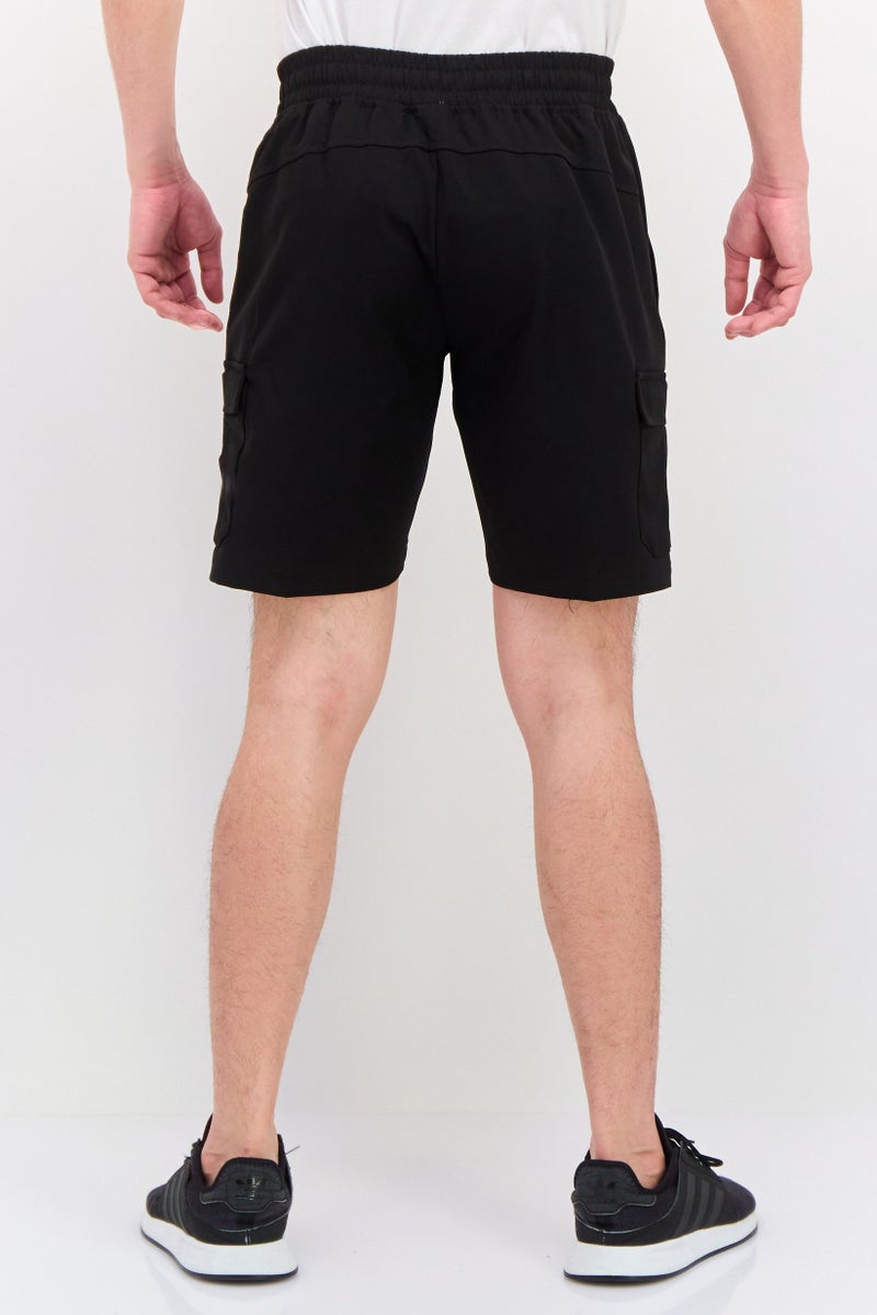 Legend Men Sportswear Fit Drawstring Outdoor 8,5 Inseam Shorts, Black - Image 3