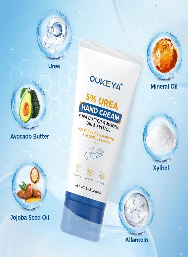 OUKEYA Urea Hand Cream - With 5% Urea Deep Nourishment for Hands, Fast-Absorbing Hydration for Soft Skin with Jojoba Seed Oil & Shea Butter - Perfect Travel Size for On-the-Go Care - Image 4