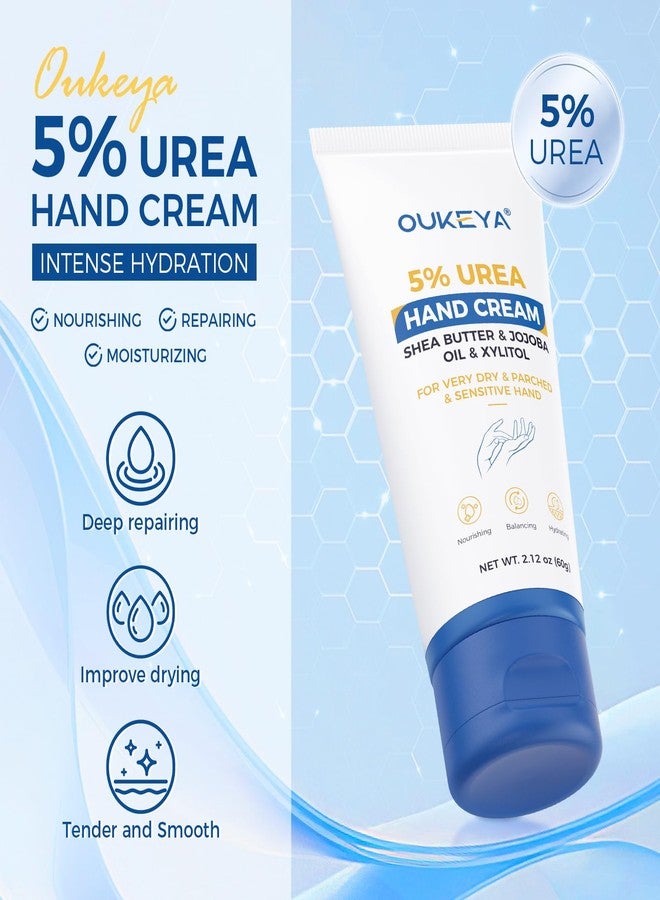 OUKEYA Urea Hand Cream - With 5% Urea Deep Nourishment for Hands, Fast-Absorbing Hydration for Soft Skin with Jojoba Seed Oil & Shea Butter - Perfect Travel Size for On-the-Go Care - Image 2