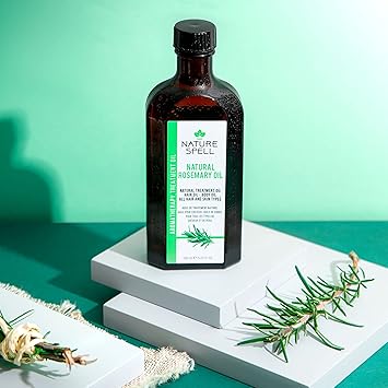 Nature Spell Rosemary Oil for Hair Skin 150 ml Rosemary Oil for Hair Growth Treat Dry Damaged Hair to Target Hair Loss - Image 3