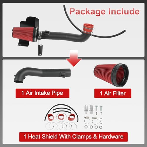 LDMINDA Cold Air Intake Kit Replacement for Chevy/GMC Replacement for Cadillac 2014-2020 Silverado 1500, Suburban, Tahoe, Sierra 1500, Yukon, Yukon Denali, Escalade V8 5.3L 6.2L - Image 3