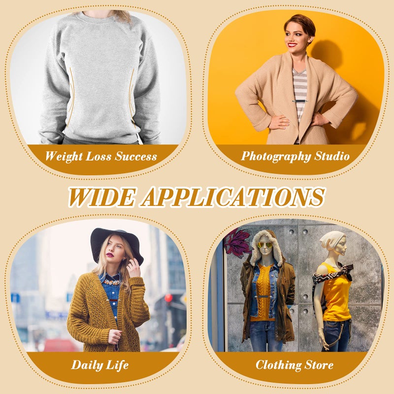 Satinior 5 Pcs Fit Dress Cinch Clips Set Retro Cardigan Collar Back Cinch Shawl Clip(Simple Colors) - Image 5