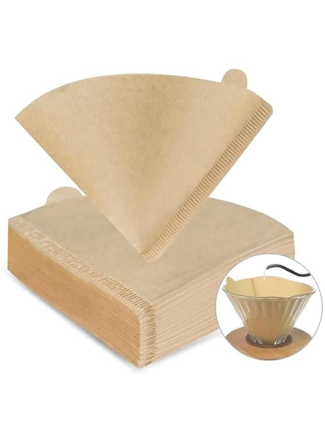 HOOKOR 200 Count V60 Coffee Filter, Disposable Coffee Filters Paper Fit for Drip Coffee Dripper (Natural#1) - Image 1