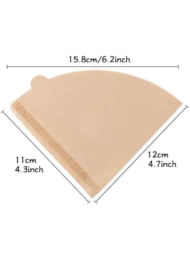 HOOKOR 200 Count V60 Coffee Filter, Disposable Coffee Filters Paper Fit for Drip Coffee Dripper (Natural#1) - Image 2
