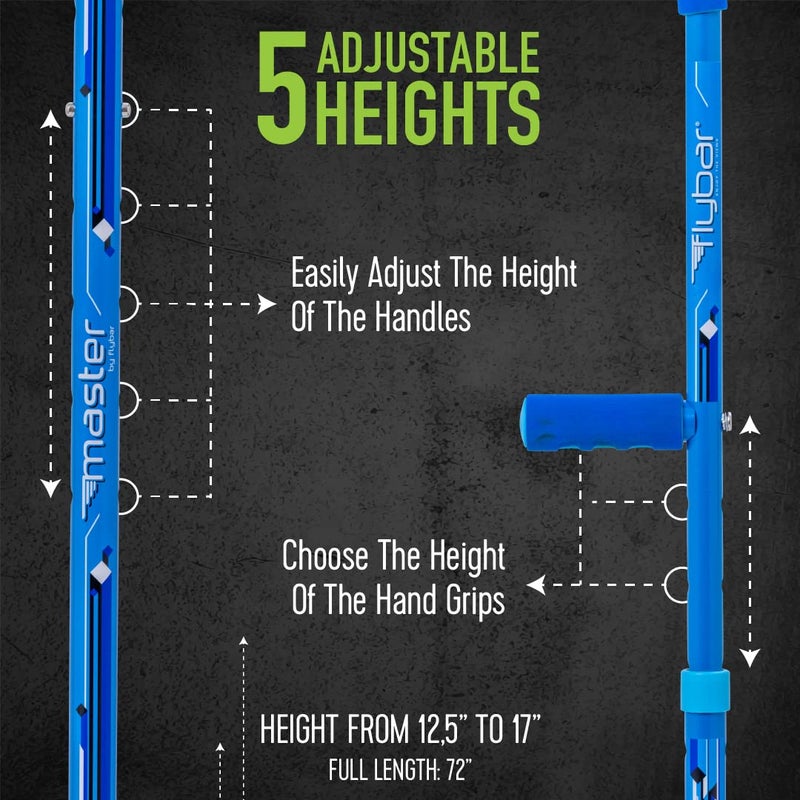 Flybar Master Walking Stilts Large Adjustable Height  for Ages 10  Up Up to 200 Lbs - Image 3