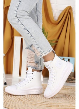 U.S. Polo Assn. Clementine White Women's Chunky Sole Sneakers  - Image 3