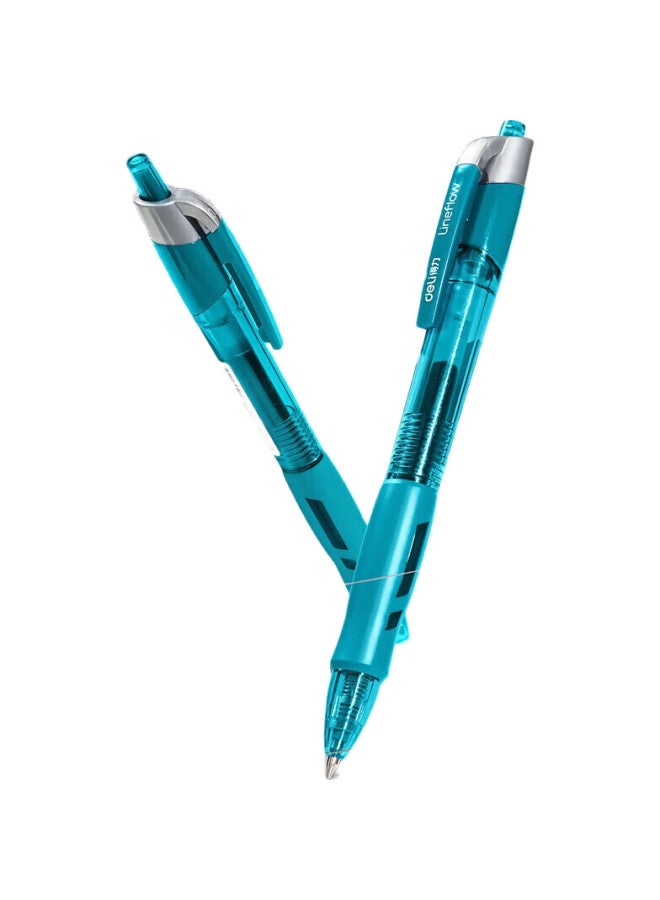 Deli Smooth Retractable Gel Pen, Office Supplies, 0.5Mm Bullet Tip, Navy Blue, 12 Pens/Box, S08 - Image 1