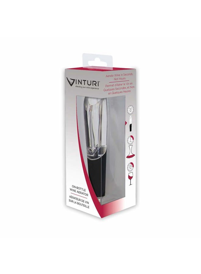 Vinturi On-Bottle Aerator for Red and White Wines, 1, Black - Image 4