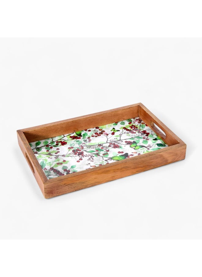 Home Box Berry Wooden Tray - 38x25x4.5 cm  - Image 5
