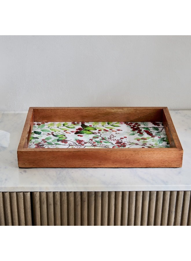 Home Box Berry Wooden Tray - 38x25x4.5 cm  - Image 2