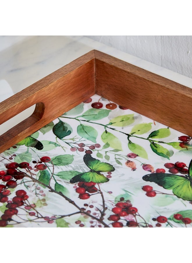 Home Box Berry Wooden Tray - 38x25x4.5 cm  - Image 3