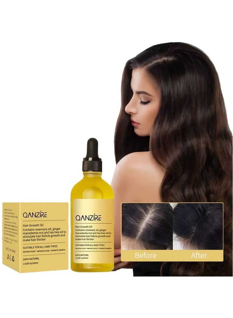 QANZIRE Hair Nutrition Liquid Hair Oil Hairline Anti-hair Loss and Hair Growth Liquid 60ML - Image 1