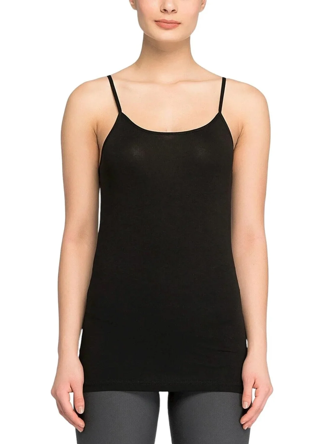 جيبر Women's Lycra Long Strappy Undershirt 516 - 6 Pieces