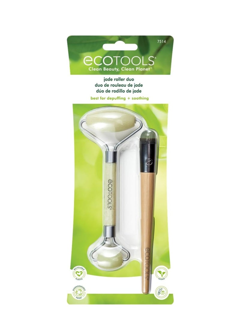 إيكو تولز أسطوانة اليشم للوجه من إيكوتوولز، بكرة تدليك الوجه وتحت العين - Image 1