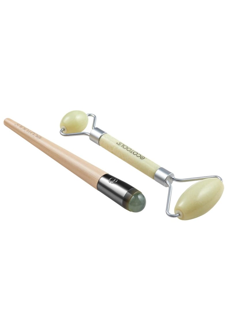 إيكو تولز أسطوانة اليشم للوجه من إيكوتوولز، بكرة تدليك الوجه وتحت العين - Image 2