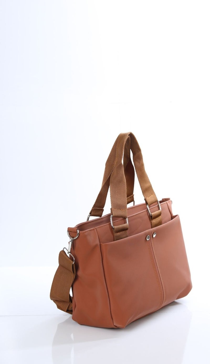 Troc Detailed Pocket Mini Satin Bag