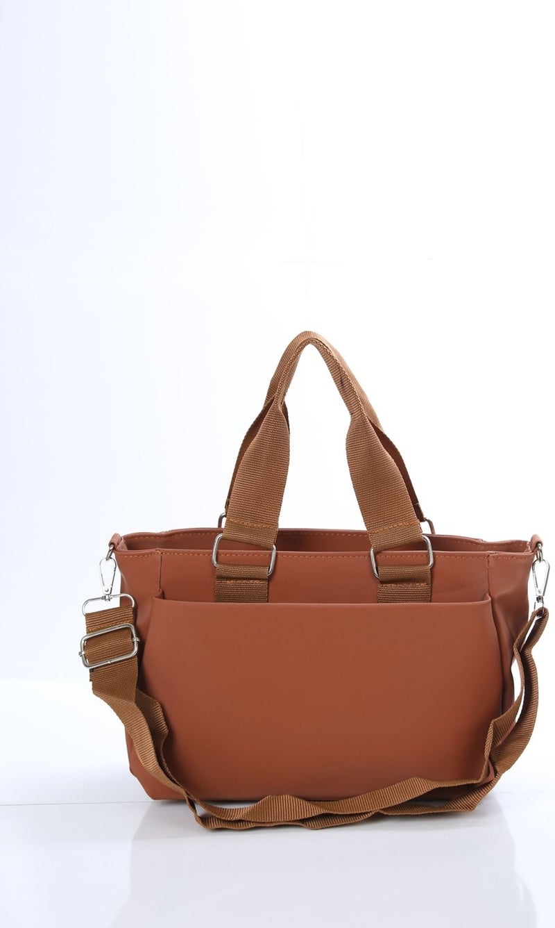 Troc Detailed Pocket Mini Satin Bag