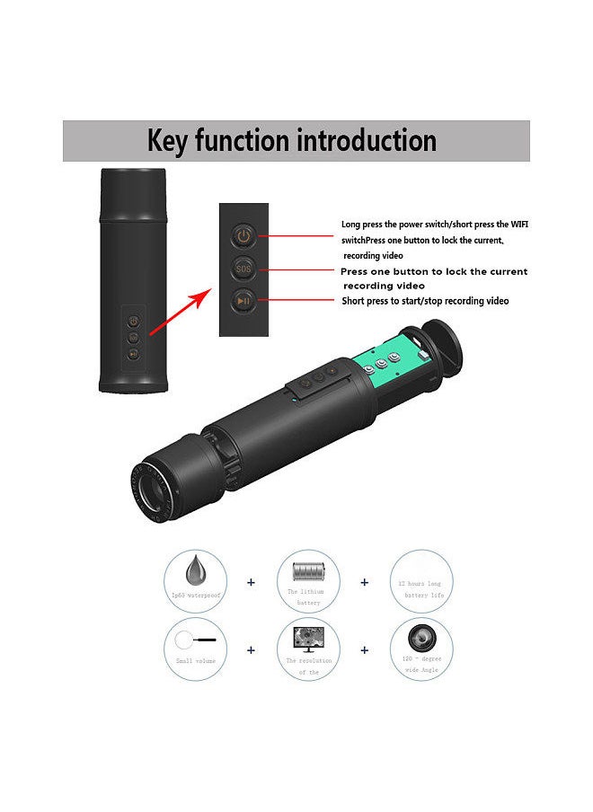 Generic - Bicycle Motorbike Helmet Camera 1080P Sports Action Recorder Camera Waterproof DVR Video Cam WiFi Connection for Bike Motorcycle Electric Bike - Image 1
